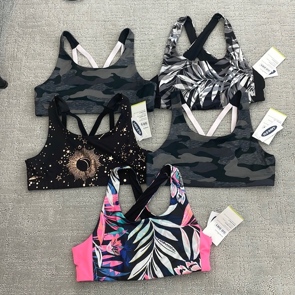 Old Navy Other - 5 NWT girls sport bralettes